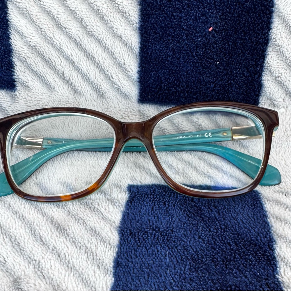 Kate Spade Brown and Teal Glasses